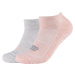 Růžovo-šedé dámské kotníkové ponožky *Skechers 2PPK Basic Cushioned Sneaker Socks Šedá