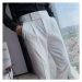 Pánské stylové kalhoty s řemínkem a vysokým pasem