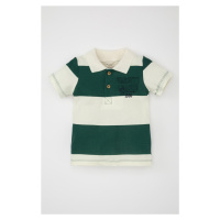 DEFACTO Baby Boy Printed Short Sleeve Polo T-Shirt