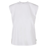 Ladies Organic Heavy Padded Shoulder Tank Top - white