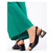 Vinceza Zajímavé sandály dámské na širokém podpatku ruznobarevne