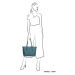 Charm London Modrá shopper kabelka s nastavitelnými rukojeťmi „Giovanna“