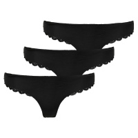 ONLY 3 PACK - dámská tanga ONLCHLOE 15253958 Black