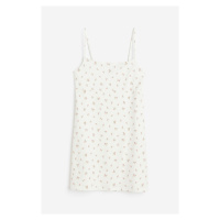 H & M - Žerzejové šaty áčkového střihu - bílá