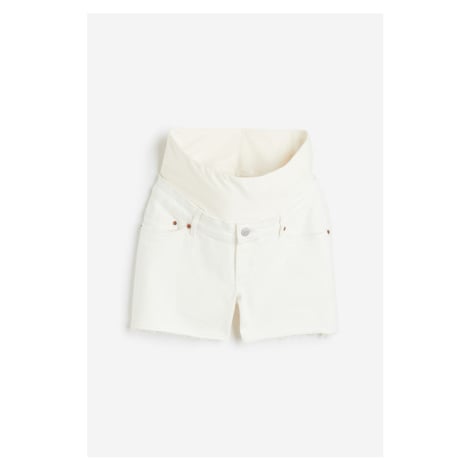 H & M - MAMA Džínové šortky - bílá H&M