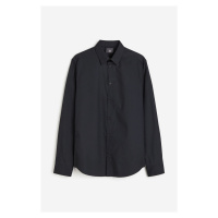 H & M - Košile Slim Fit Easy iron - černá