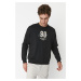 Trendyol Men's Oversize Fit Crew Neck Long Sleeve Sweatshirt