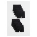 H & M - Středně dlouhé bavlněné trenýrky: balení po 10 - černá