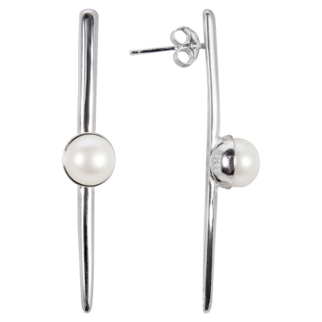 JwL Luxury Pearls Originální stříbrné náušnice s pravou perlou JL0464