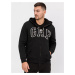 Mikina GAP Logo sherpa full-zip hoodie Černá