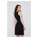 Šaty Armani Exchange černá barva, mini, áčková
