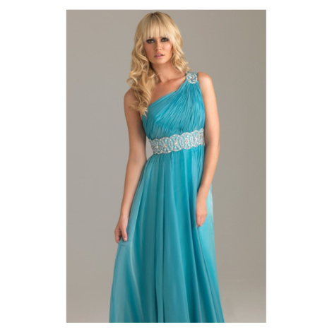 dlouhé modré plesové společenské šaty Triss