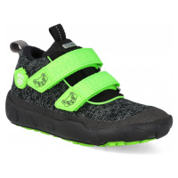 Barefoot dětské kotníkové boty Affenzahn - Minimal Lowboot Knit Happy Panther černé