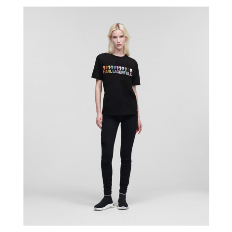 Tričko karl lagerfeld unisex k/pride t-shirt černá