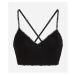 Spodní prádlo karl lagerfeld mini logo longline bralette black