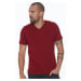 T8568 DEWBERRY V-NECK MEN'S T-SHIRT-BURGUNDY