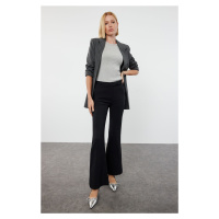 Trendyol Black Flare/Flare Woven Trousers