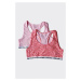 PRO DĚTI! Calvin Klein 2 balení Girls Braletky - logo, světle růžová