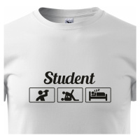 Vtipné tričko s potiskem pro studenty