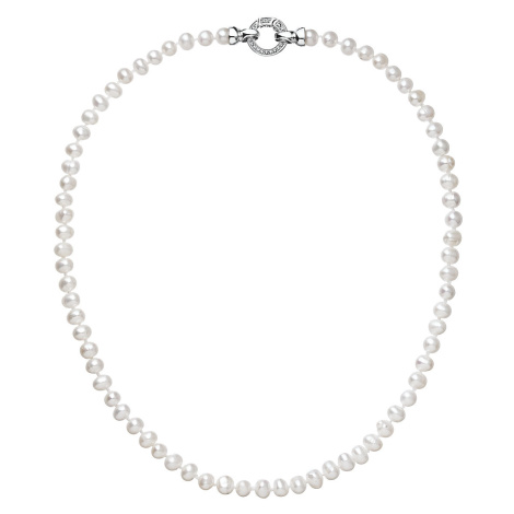 Evolution Group Perlový náhrdelník z pravých říčních perel bílý 22001.1