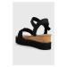 Sandály Toms Diana dámské, černá barva, na klínku, 10019754