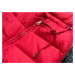 Červeno-šedá oboustranná dámská zimní bunda (MHM-W556)