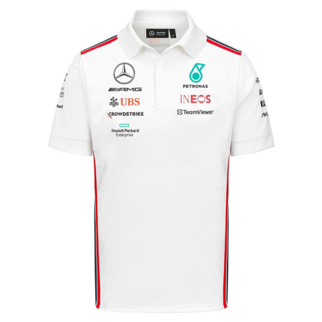 Mercedes AMG Petronas pánské polo tričko official white F1 Team 2023 Stichd