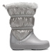 Dětské zimní boty Crocs CROCBAND LodgePoint Metallic Boot stříbrná