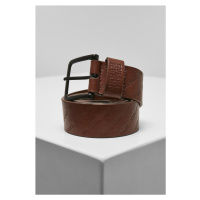 Pánský pásek // Urban Classics Allover Logo Belt cognacbrown