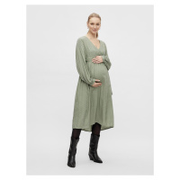 Tmavě zelené puntíkované zavinovací těhotenské šaty Mama.licious Cillie