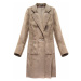 Béžový beránkový kabát s límcem (5187)