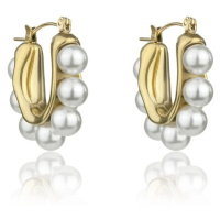 Marc Malone Půvabné perlové náušnice Angel White Earrings MCE24023G