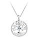Preciosa Krásný stříbrný náhrdelník Strom života Sparkling Tree of Life 5329 00 (řetízek, přívěs