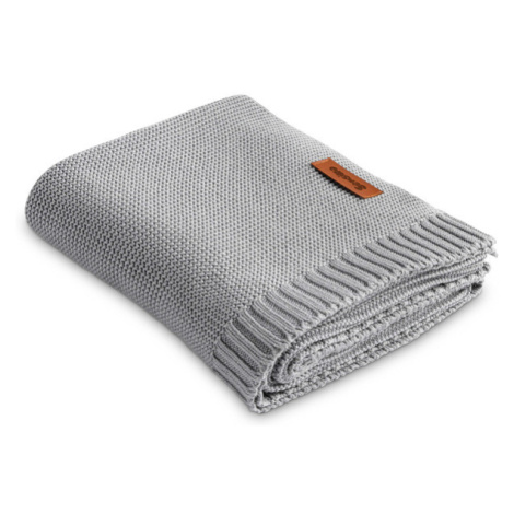 BAMBUSOVÁ/BAVLNĚNÁ PŘIKRÝVKA 80X100 CM ŠEDÁ SENSILLO