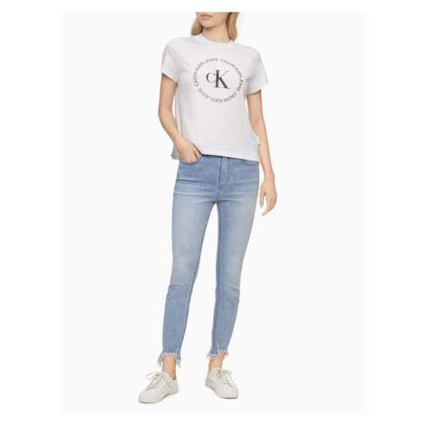 Calvin klein dámské tričko iconic logo bílé xs