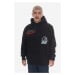 Bavlněná mikina Wood Wood Zeus Placement Hoodie 12315603-2125 BLACK černá barva, s potiskem