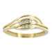 Zlatý dámský prsten s bílými kamínky 399