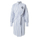 Lauren Ralph Lauren Košilové šaty 'ESSIEN' světlemodrá / světle šedá / bílá