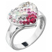 Evolution Group Stříbrný prsten s krystaly Swarovski sweet love srdce 35044.3