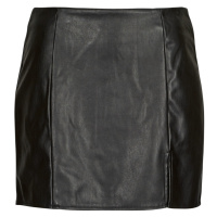 Only ONLLENI FAUX LEATHER SLIT SKIRT PNT Černá