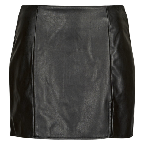 Only ONLLENI FAUX LEATHER SLIT SKIRT PNT Černá