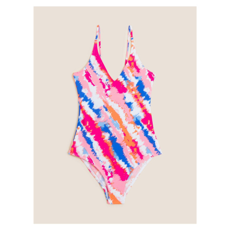 Růžové dámské batikované plavky Marks & Spencer | Modio.cz