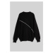 Svetr karl lagerfeld jeans klj contrast ribbed sweater černá