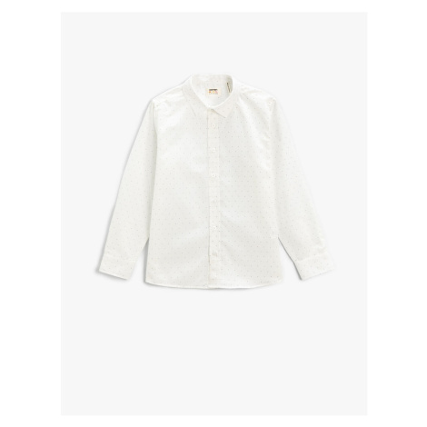 Koton Poplinová košile s dlouhým rukávem a klasickým límcem