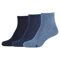 MODRÝ SET PONOŽEK SKECHERS 3PPK WM CASUAL QUARTER SOCKS Modrá