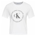 Calvin Klein Calvin Klein dámské bílé tričko ROUND LOGO STRAIGHT TEE