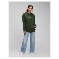 Zelená holčičí mikina GAP teen Brooklyn oversized