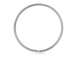 Piercing z bílého 9K zlata - lesklý tenký kroužek, hladký povrch - Tloušťka x průměr: 1 mm x 8 m
