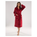 Women's bathrobe De Lafense 628 Abigail long M-2XL burgundy 069