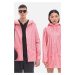 Bunda Rains Essential Jacket růžová barva, přechodná, oversize, 12010-PINK.SKY